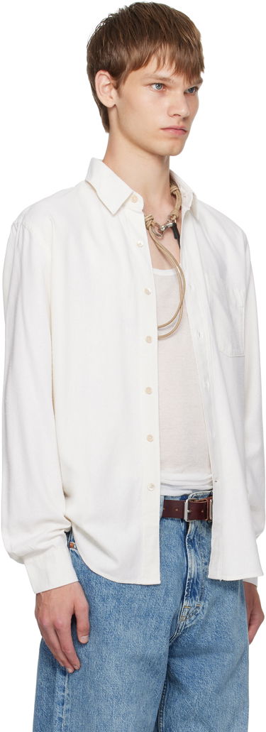 Skjorta OUR LEGACY Our Legacy Classic Silk Shirt Vit | COCSWS, 2
