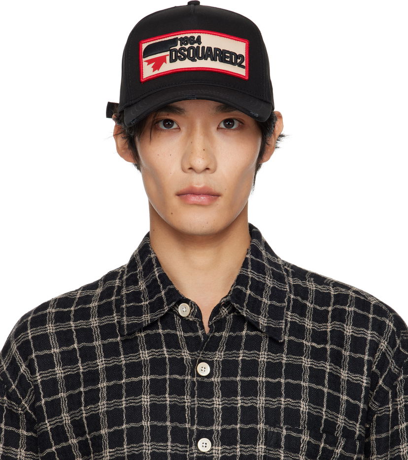 Keps DSQUARED2 Dsquared2 Logo Patch Baseball Cap Svart | BCM0563_05C00001_2124