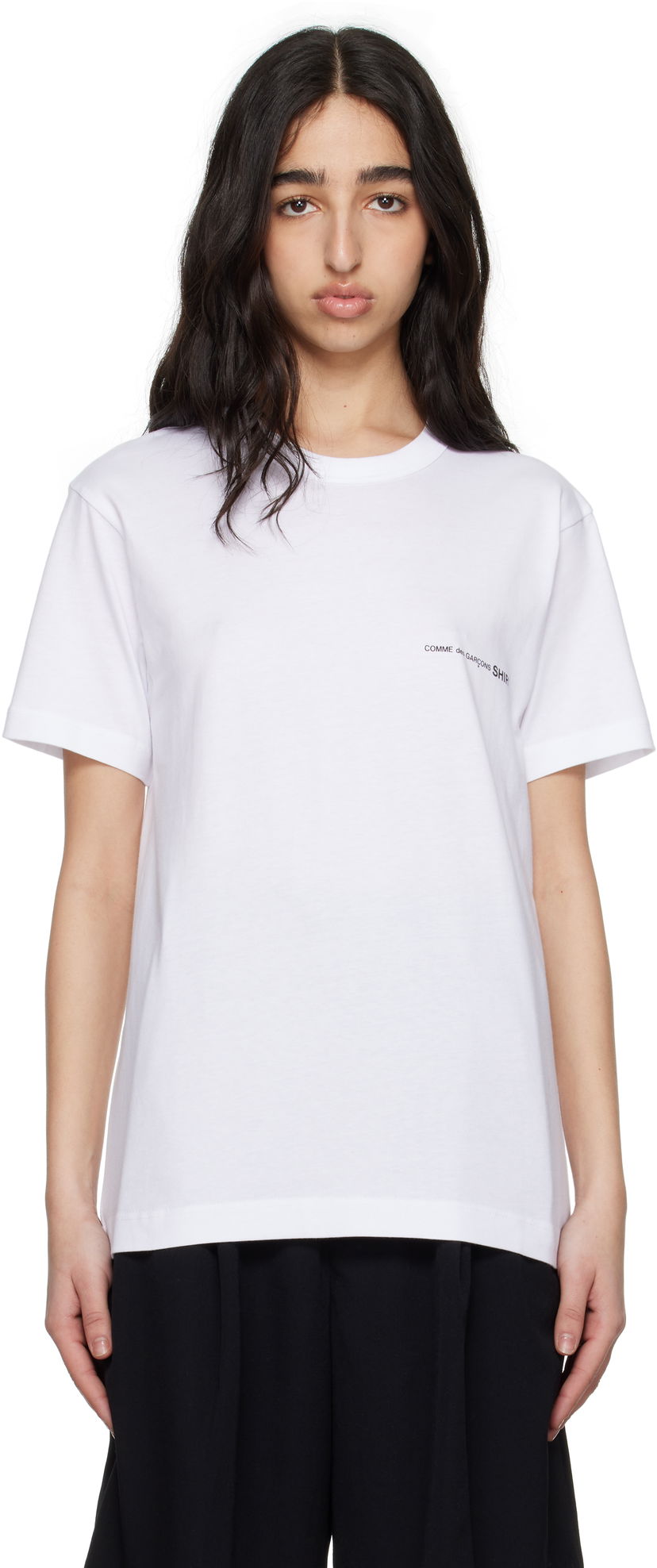 T-shirt Comme des Garçons CDG Shirt Logo Tee Vit | FO-T026-051