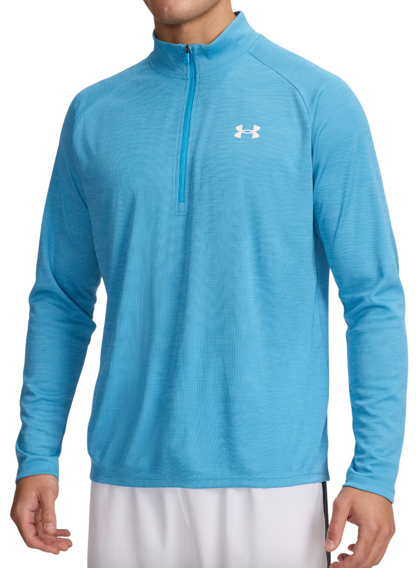 Sweatshirt Under Armour Tech Textured Long Sleeve 1/2 Zip Top Turkos | 1382797-453