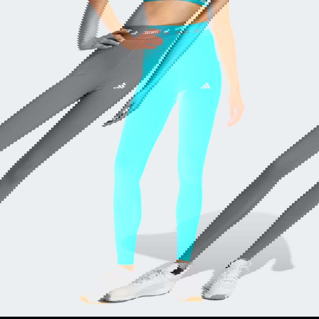 Damasker adidas Performance Techfit Stash Pocket Full-Length Tights Turkos | JW7555, 0