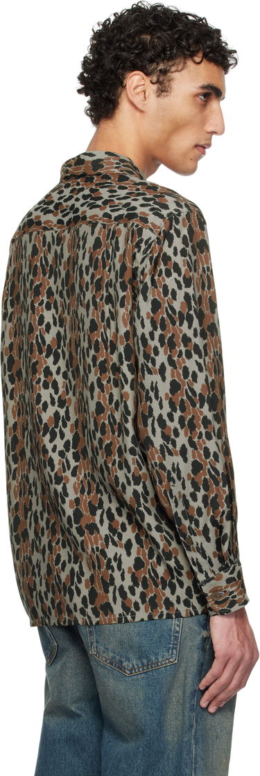 Skjorta WACKO MARIA WACKO MARIA Leopard Print Shirt Brun | 25SSE-WMS-HI02, 2