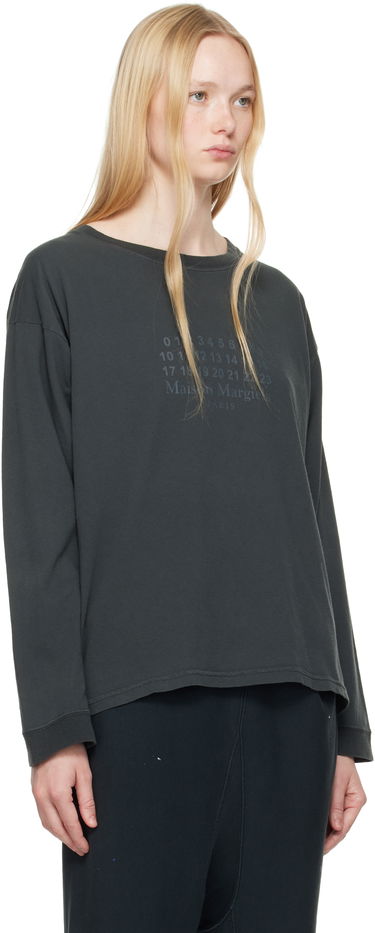 Sweater Maison Margiela Maison Margiela Printed Logo T-Shirt Svart | S50GC0715 S24575, 4