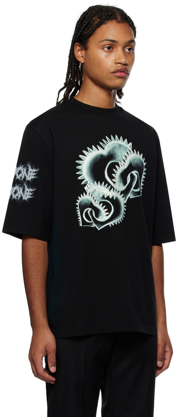 T-shirt We11done We11done Graphic Print T-Shirt Svart | WD-TT3-23-748-U-BK, 1