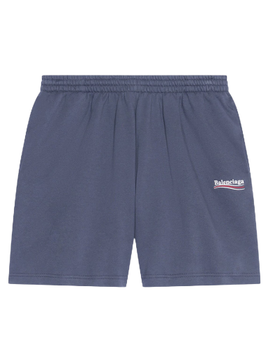 Shorts Balenciaga Political Campaign Large Fit Sweat Shorts Mörkblå | 676137TKVI91366