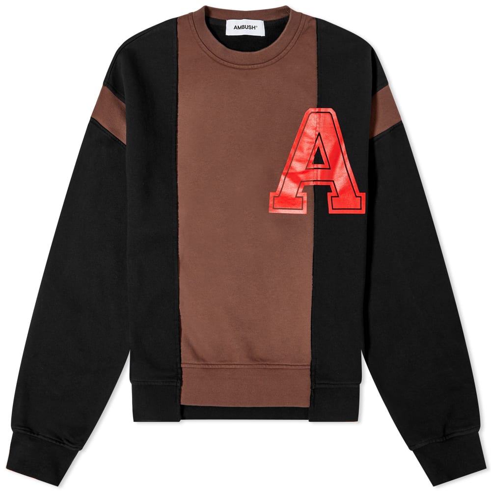 Sweater Ambush Varsity Crewneck Svart | BWBA016F22FLE0011025, 0