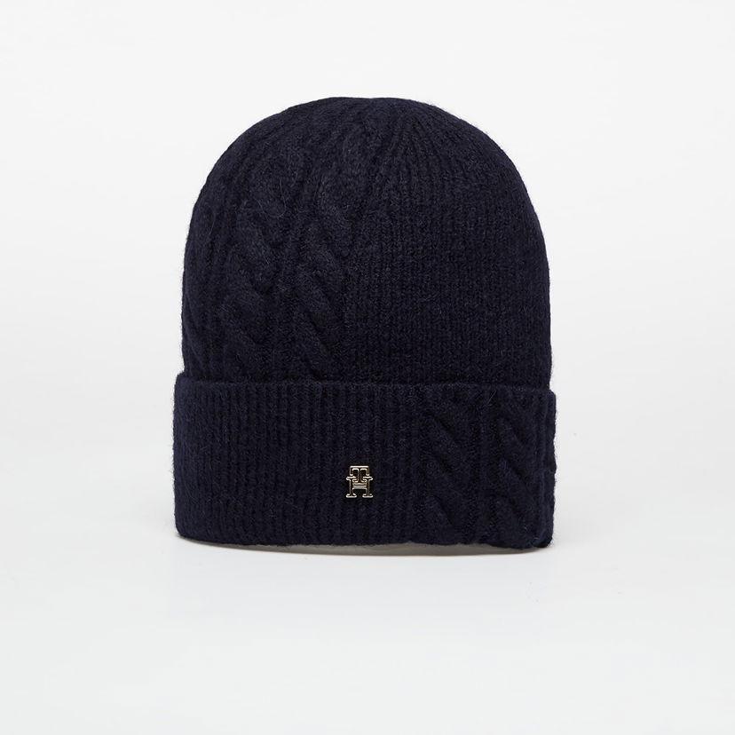 Mössa Tommy Hilfiger Tommy Hilfiger Elevated Chic Fluffy Beanie Mörkblå | AW0AW17784 DW6