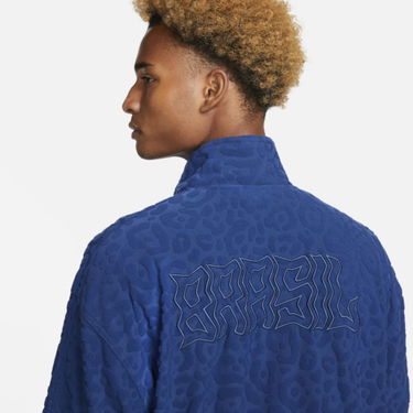 Jacka Nike Brazil French Terry Football Tracksuit Jacket Blå | DX2045-490, 3