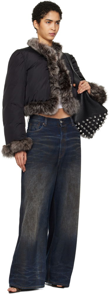 Pufferjacka Alexander Wang Alexander Wang Fur Trim Down Jacket Svart | 1WC4242573, 3