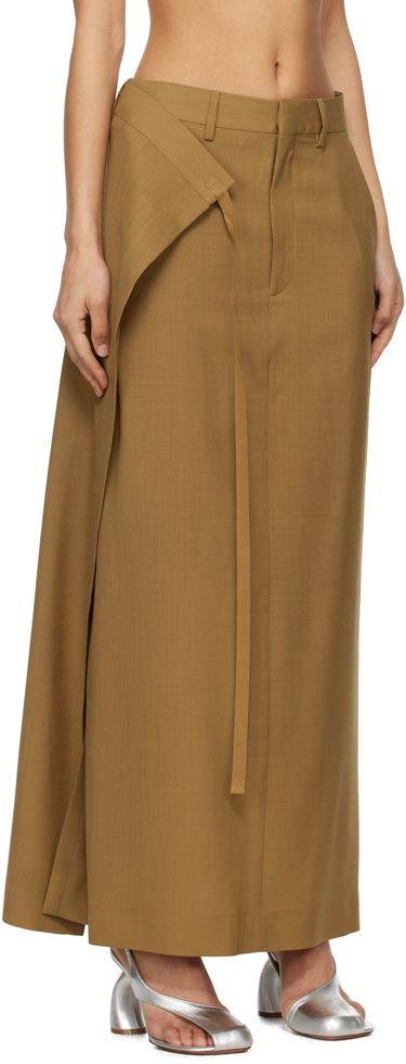 Kjol Maison Margiela MM6 Maison Margiela Tie Maxi Skirt Brun | S52MI0017 M35080, 1