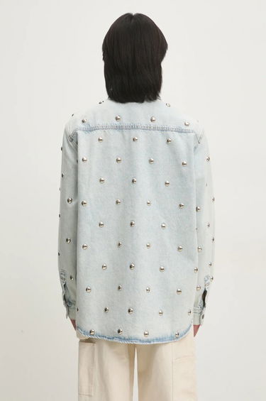 Skjorta Fiorucci Fiorucci Relaxed Studded Denim Shirt Blå | U01FMDSI074DN01DN08, 2