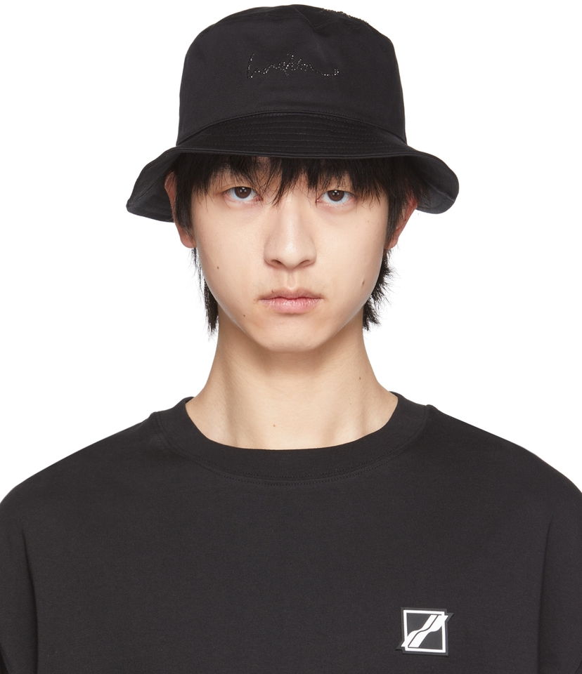Keps We11done We11done Hotfix Star Bucket Hat Svart | WD-AH1-22-410-U-BK