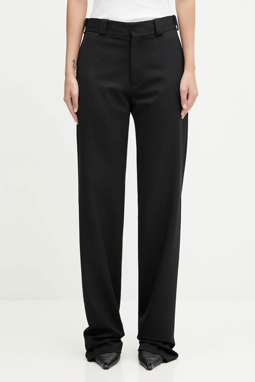 Byxor VETEMENTS Fitted Tailored High Waist Pants Svart | WH76TP300SB