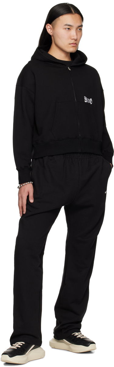 Sweatshirt We11done We11done Logo Zip-Up Hoodie Svart | WD-TJ0-25-815-U-BK, 3