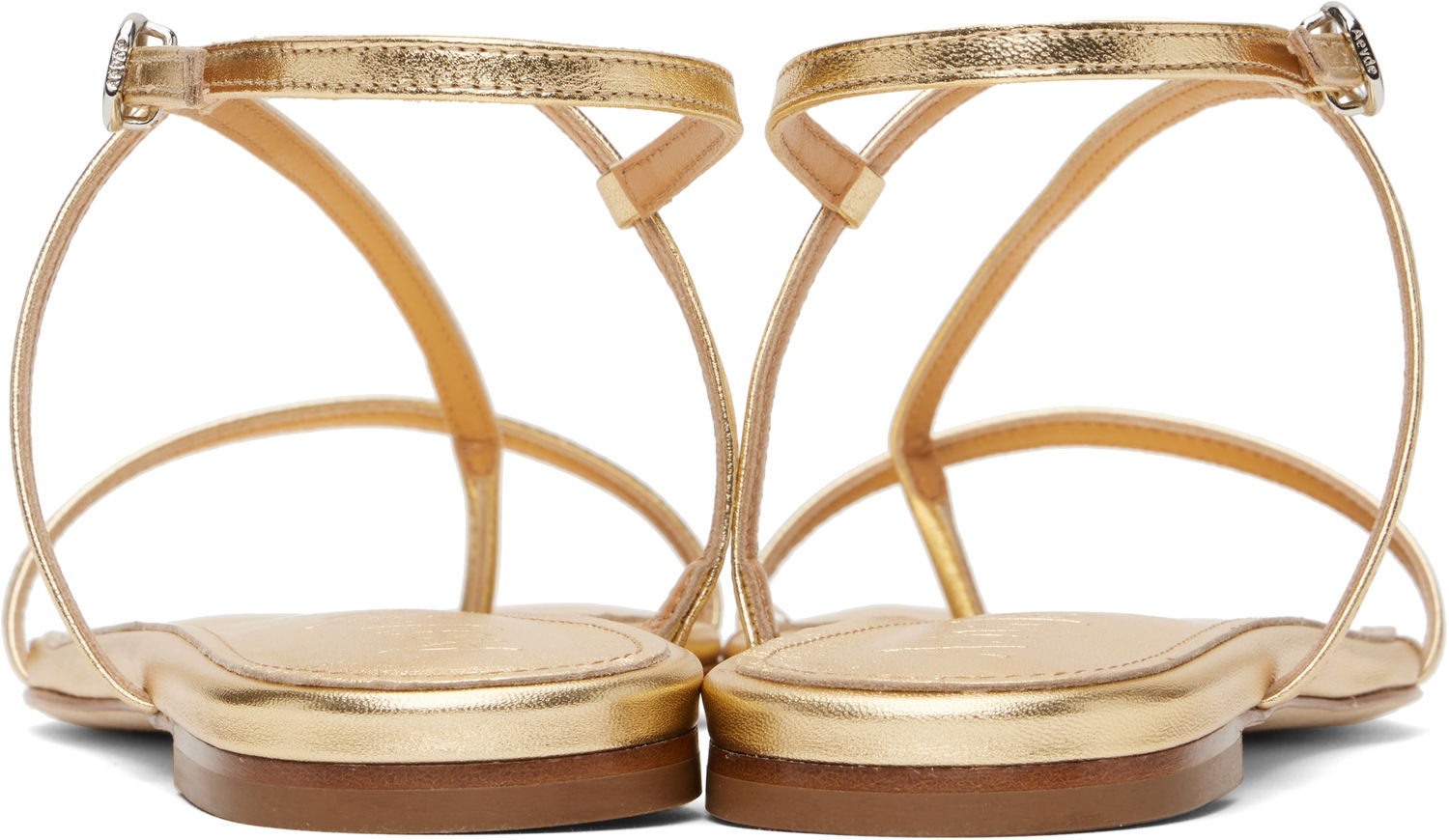 Tillbehör Aeyde Aeyde Ella Leather Toe-Post Sandals Metallisk | A11-FS-BERS8MFL-0121-902-007, 1