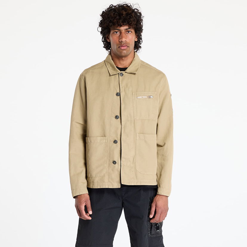 Jacka C.P. Company C.P. Company Cotton/Linen Overshirt Beige | 18CMOS200A006273G-305