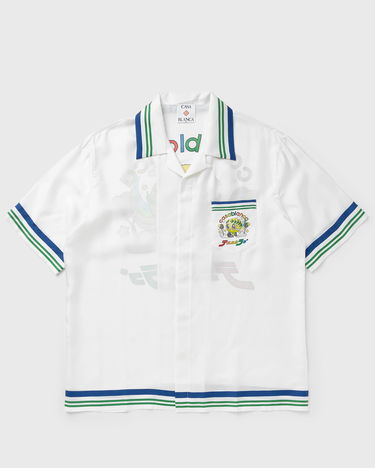 Skjorta Casablanca Casa Blanca Cuban Collar Shirt Vit | M-AW25-SH-003-01, 0