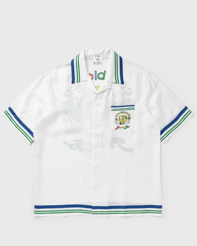 Skjorta Casablanca Casa Blanca Cuban Collar Shirt Vit | M-AW25-SH-003-01