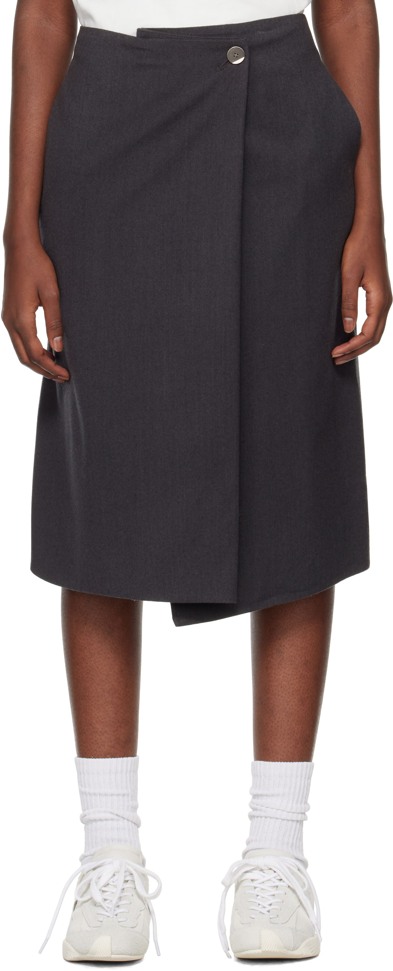 Kjol ADER ERROR Asymmetric Midi Skirt Grå | BN01FWSK0202GR, 0