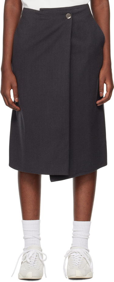 Kjol ADER ERROR Asymmetric Midi Skirt Grå | BN01FWSK0202GR, 0