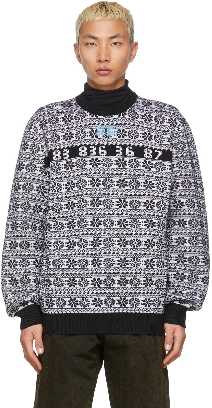 Sweater VETEMENTS Number Nordic Sweater Vit | VL12KN140B, 0
