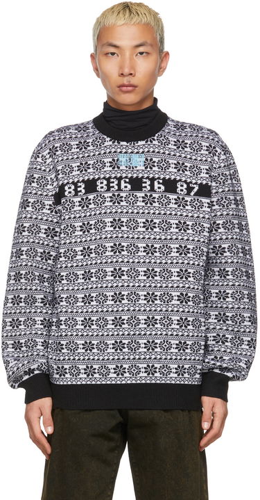Sweater VETEMENTS Number Nordic Sweater Vit | VL12KN140B, 0