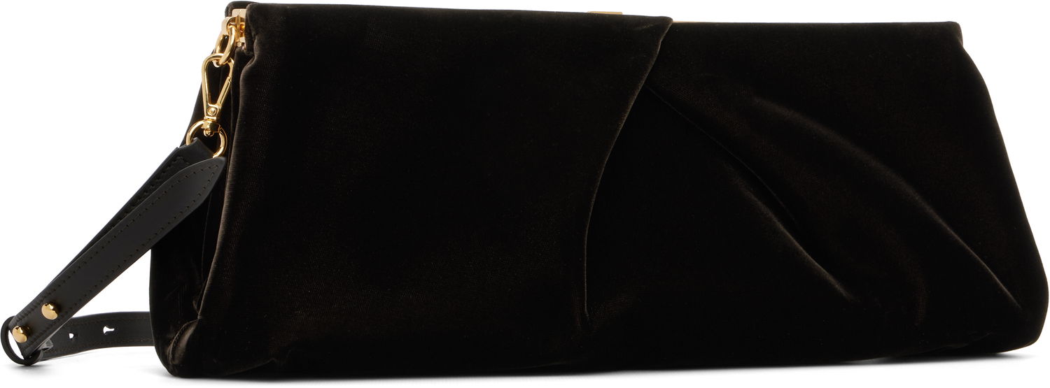 Handväska Dries Van Noten Dries Van Noten Velvet Clutch Svart | 252-011518-653, 1