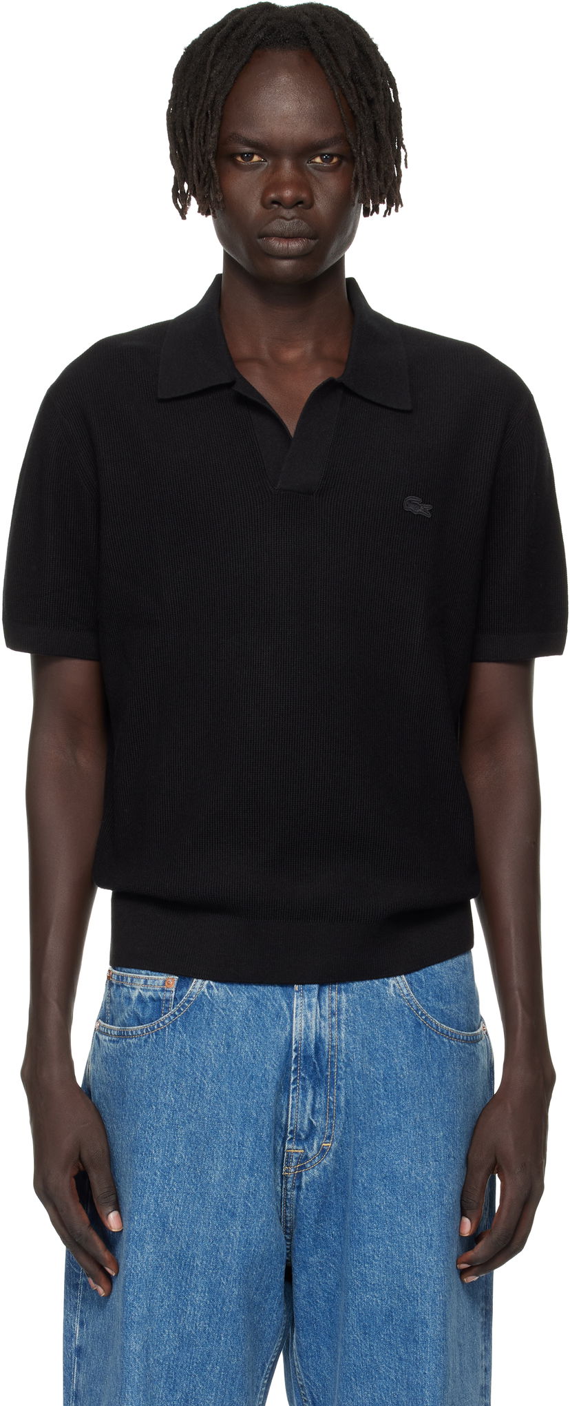 Polotröja Lacoste Lacoste Open Collar Polo Svart | AH5186_031