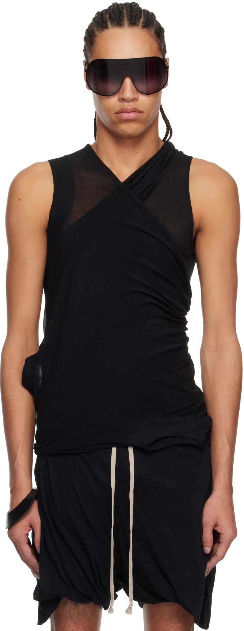 Linne Rick Owens Rick Owens Hollywood Banana Tank Top Svart | RR01E5100 UC