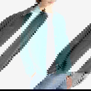 Skjorta Stone Island Micro-Corduroy Overshirt, Size Large Grön | K1S151200113-V0053, 2