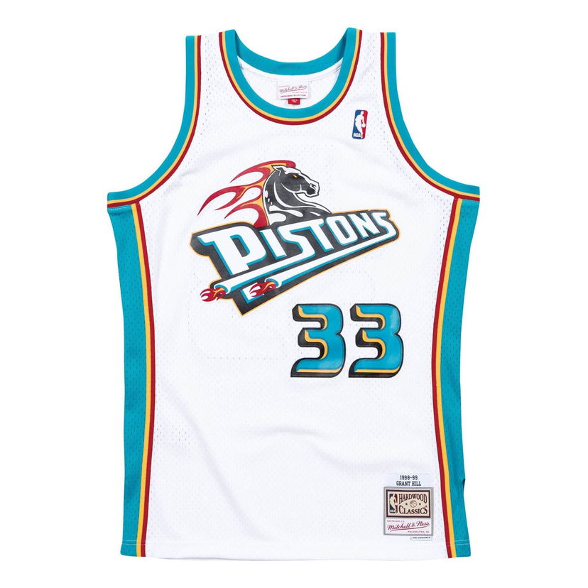 Jersey Mitchell & Ness NBA Detroit Pistons 1998-99 Swingman Jersey 'Grant Hill 33' Vit | SMJYCP19211-DPIWHIT98GHI