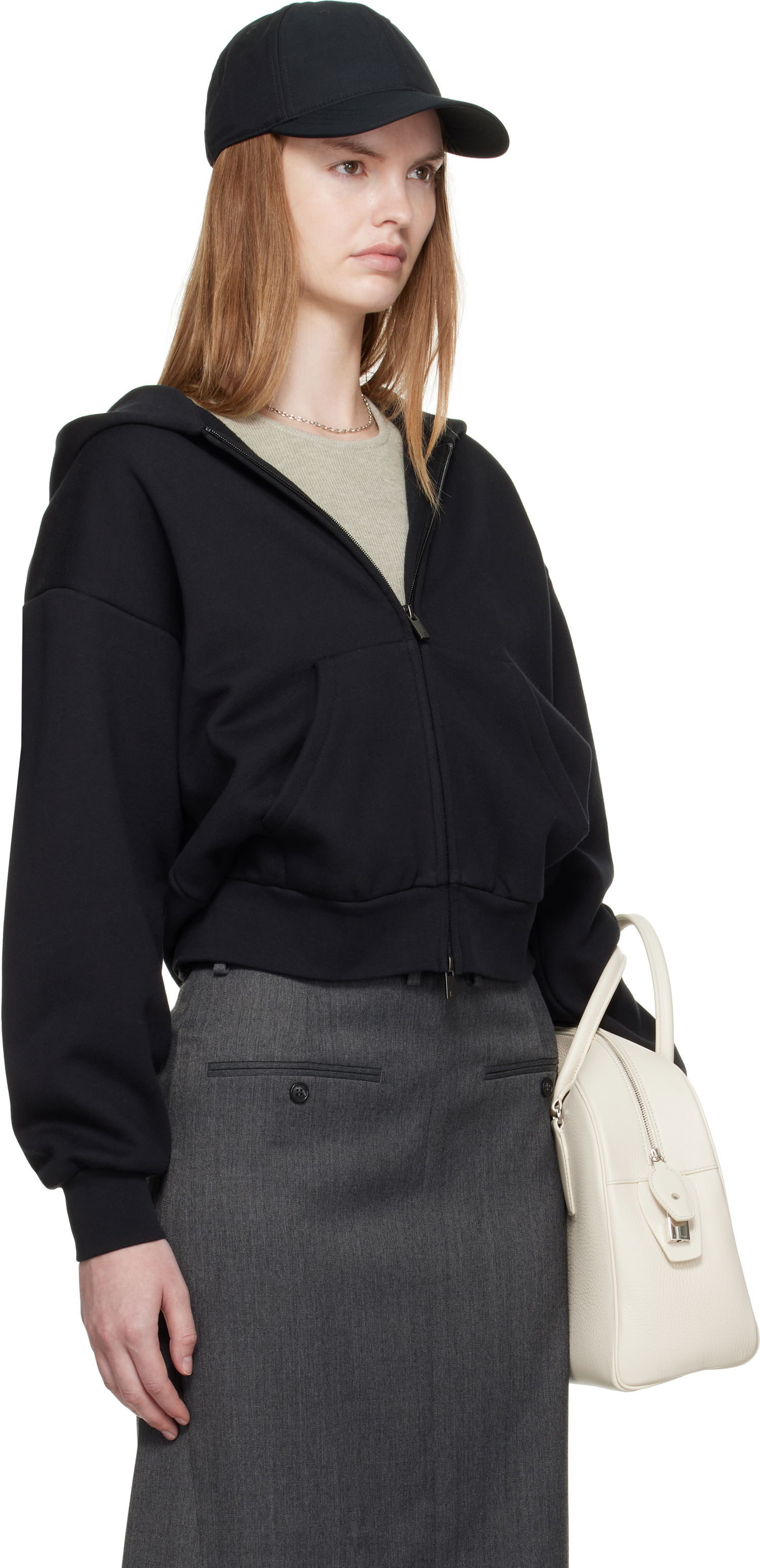 Sweatshirt Fear of God Fear of God ESSENTIALS Classic Fit Zip-Up Hoodie Svart | 192SP255090FW, 1