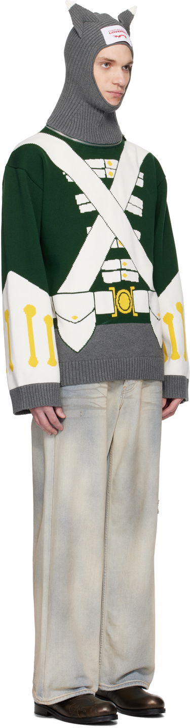 Sweater Charles Jeffrey Loverboy Charles Jeffrey LOVERBOY Knit Balaclava and Toy Soldier Sweater Grön | 54090101, 1