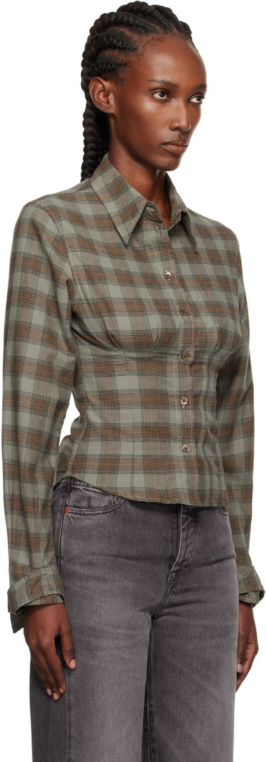Skjorta OUR LEGACY Our Legacy Envelop Plaid Shirt Grön | W4252EI, 1