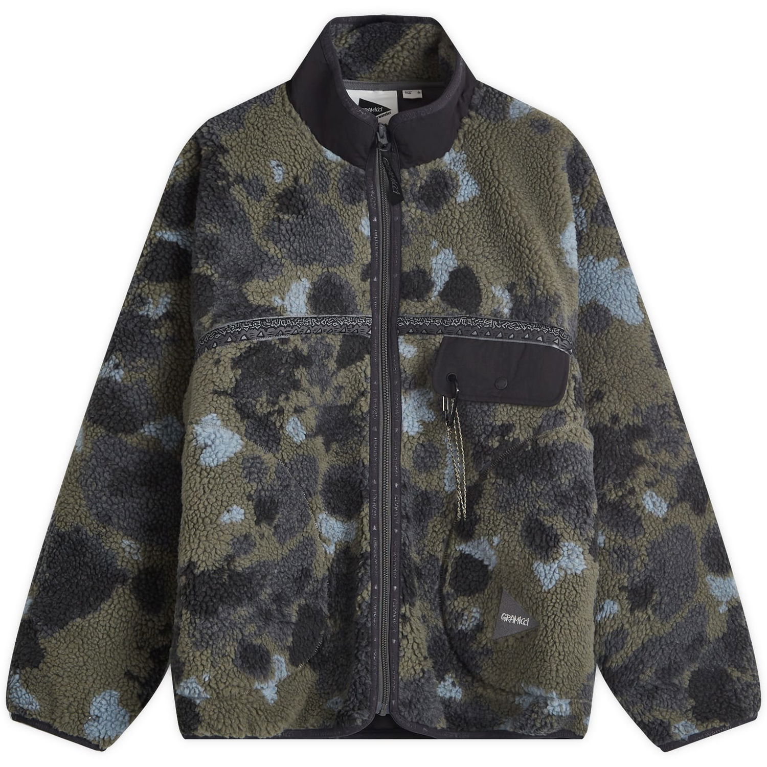 Jacka GRAMICCI And Wander x Tape Fleece Jacket Camo Grön | GUJ4-F3005-M-CAMO, 0