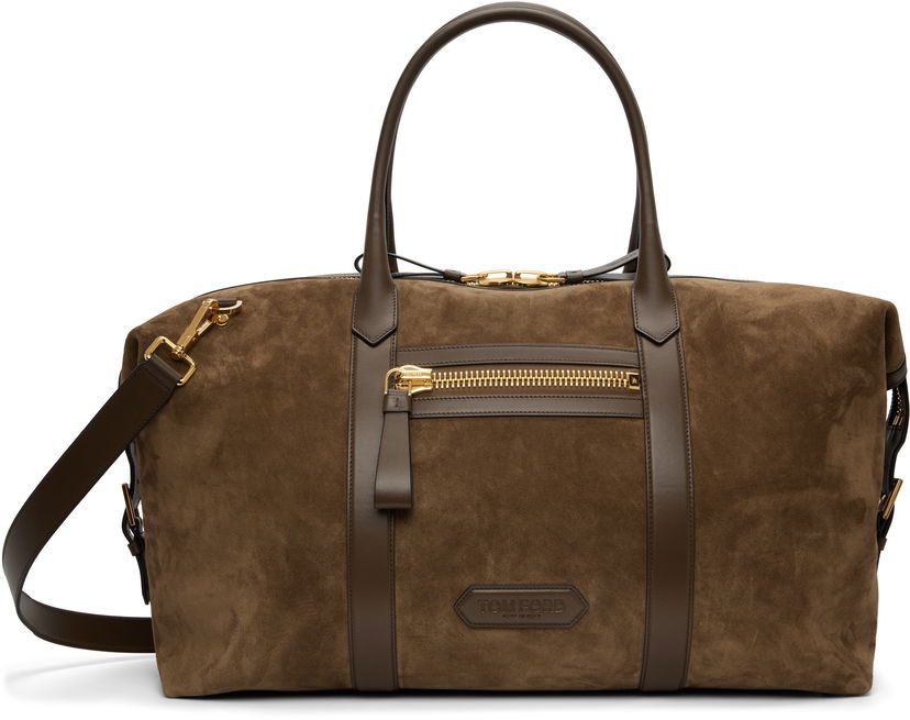 Resväska Tom Ford Tom Ford Buckley Suede Holdall Duffle Bag Brun | H0618-LCL323G