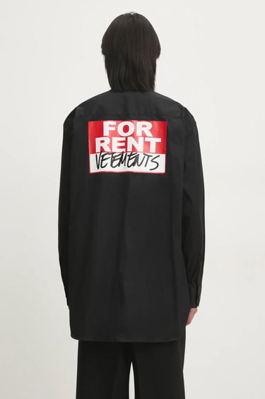 Skjorta VETEMENTS VETEMENTS For Rent Relaxed Fit Shirt Svart | UA66SH450B, 2