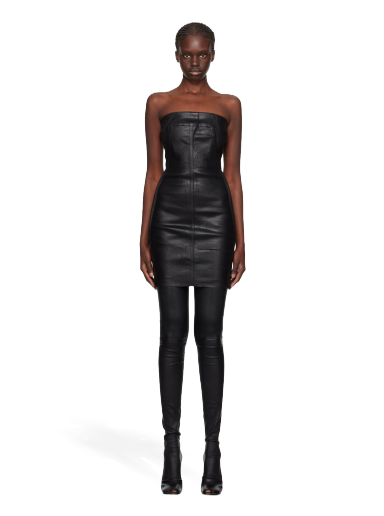 Klä Rick Owens Bustier Denim Minidress Svart | RP02C1567 SLK