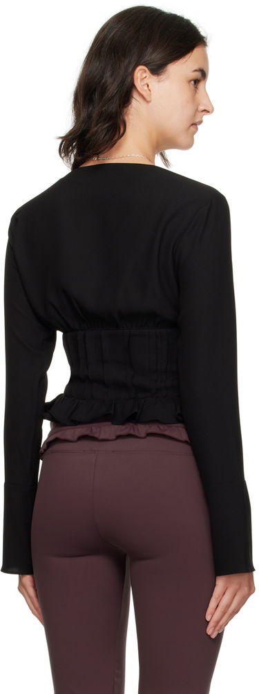 Skjorta GUIZIO Guizio Cheri Ruffle Blouse Svart | F23108W016, 2