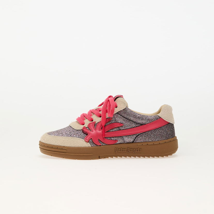 Sneakers och skor Palm Angels Kids Palm Beach University Glitter Silver Purpur | PGIA014S25LEA0017229