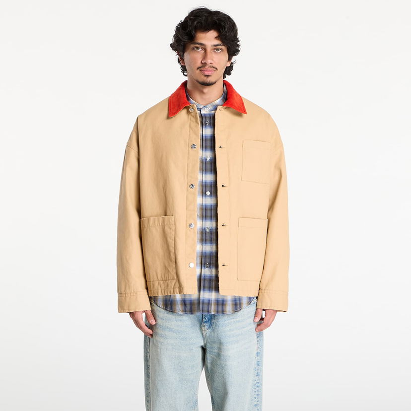 Jacka A.P.C. A.P.C. x Marc Jacobs Lined Jacket With Contrast Collar Beige | COHKM-M32012 CAB