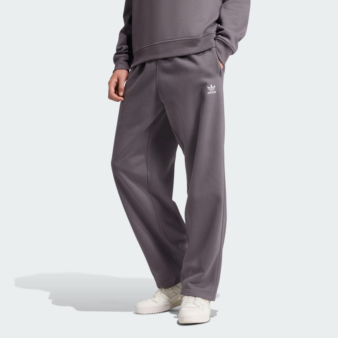 Träningsbyxor adidas Performance Trefoil Essentials Open Hem Pants Grå | JW3673, 0