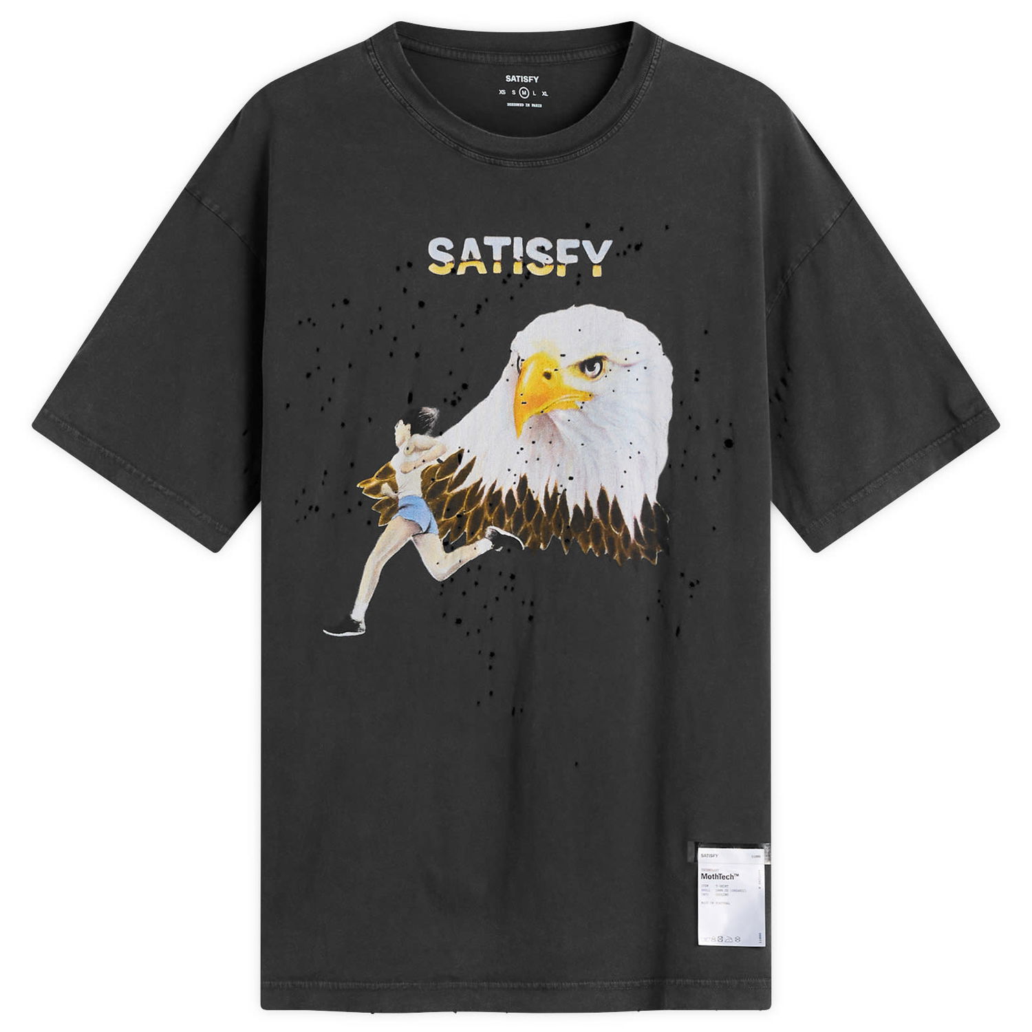 T-shirt Satisfy MothTech T-Shirt Svart | 11006-AB-LG3, 1