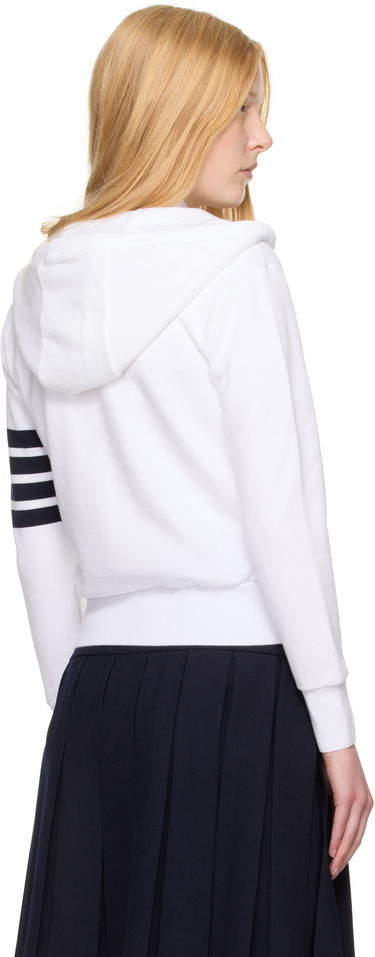Sweatshirt Thom Browne Thom Browne Classic Zip Up Hoodie Vit | FJT400A-00535, 2