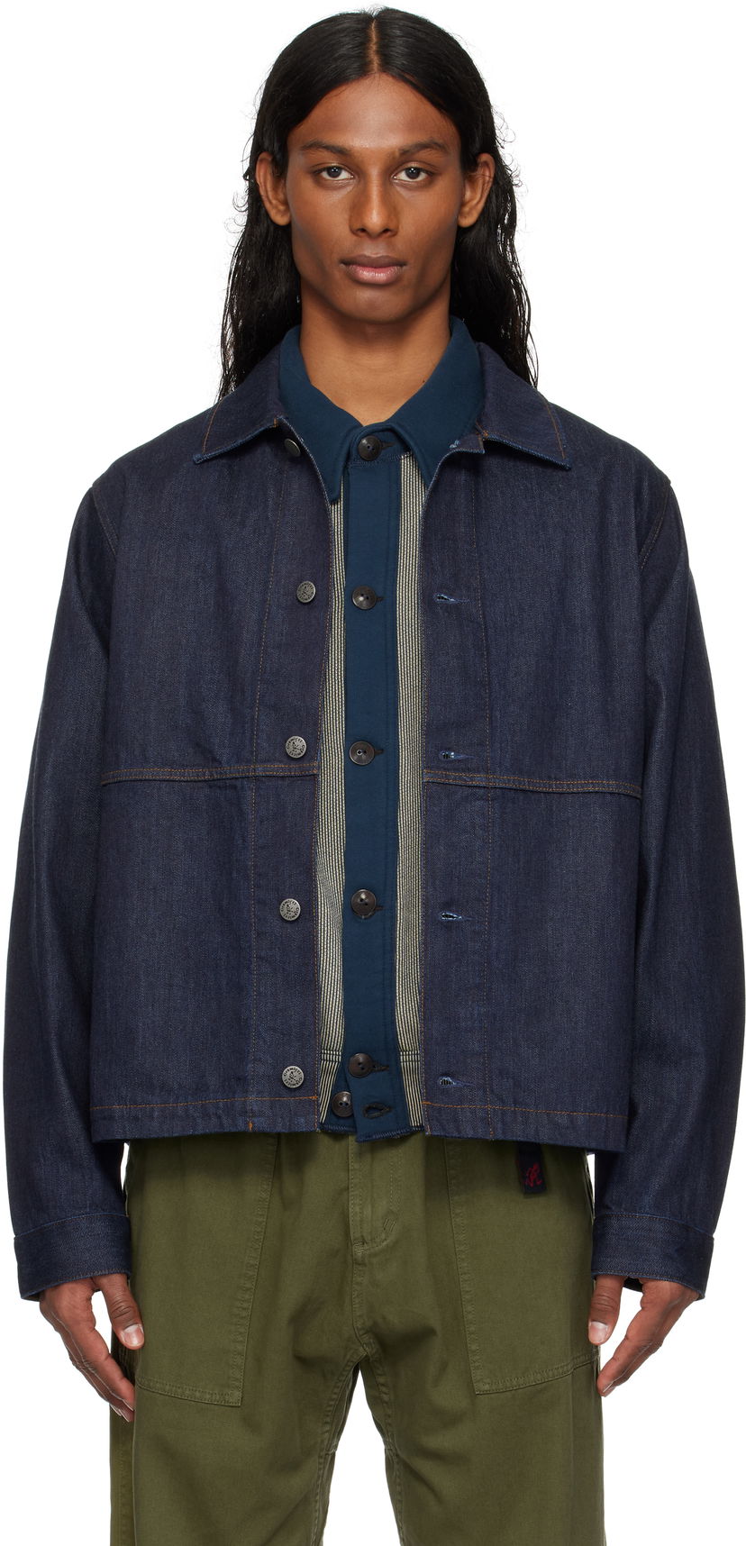 Jacka GRAMICCI Gramicci Denim Jacket Mörkblå | G5SM-J005