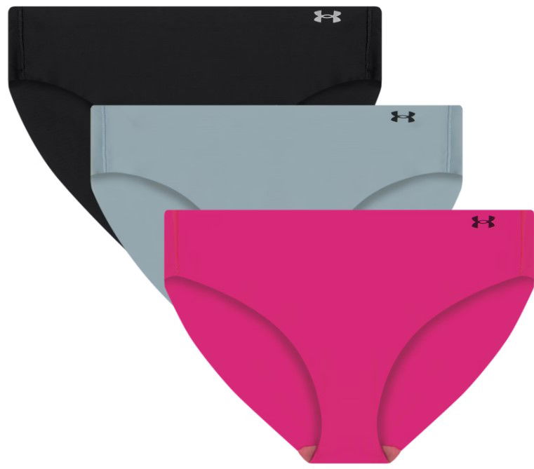 Trosor Under Armour Under Armour Pure Stretch No Show Bikini Underwear - 3 Pack Svart | 1383897-652