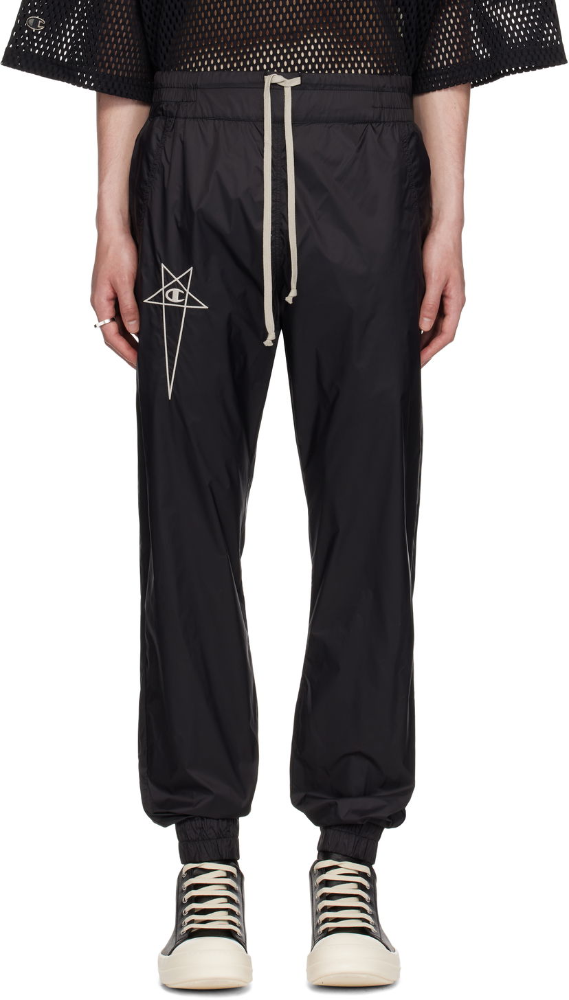Träningsbyxor Rick Owens Rick Owens Champion Edition Joggers Sweatpants Svart | CM01E1686 CHNY NYLON