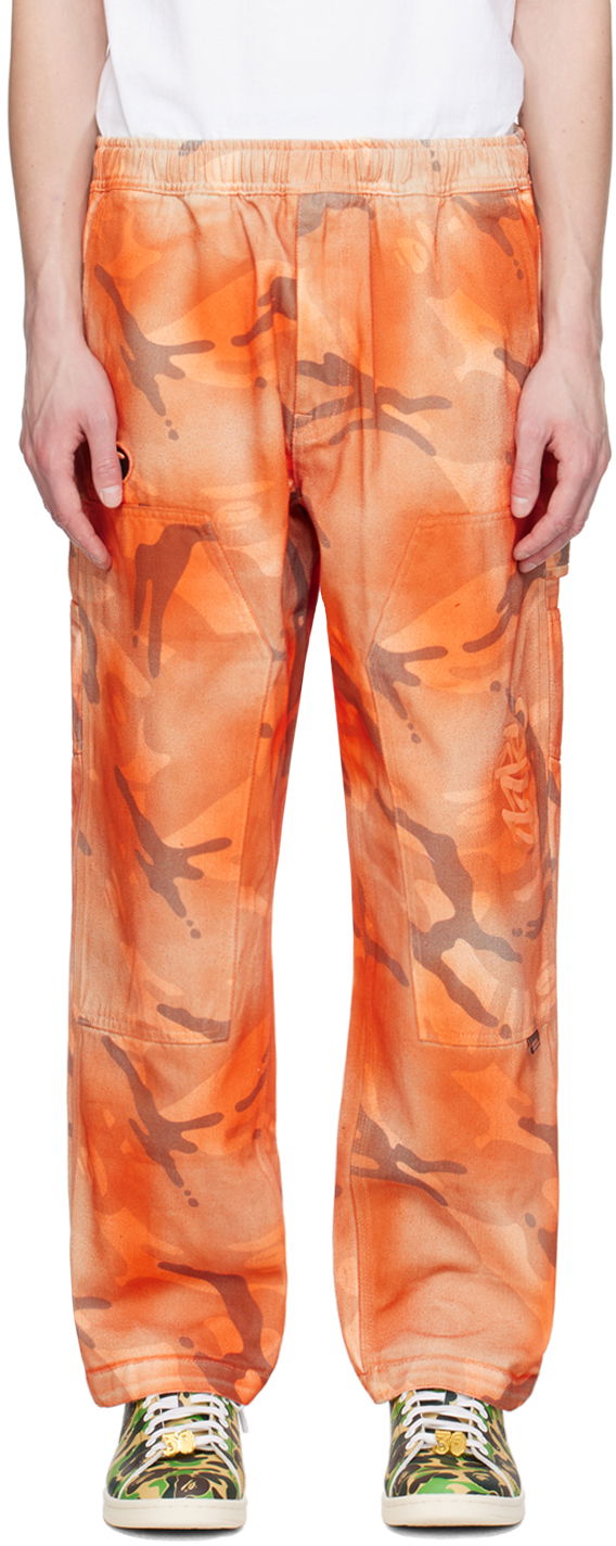 Cargo byxor AAPE by A Bathing Ape AAPE by A Bathing Ape Camo Cargo Pants Orange | AAPPTMA682XAMBGE