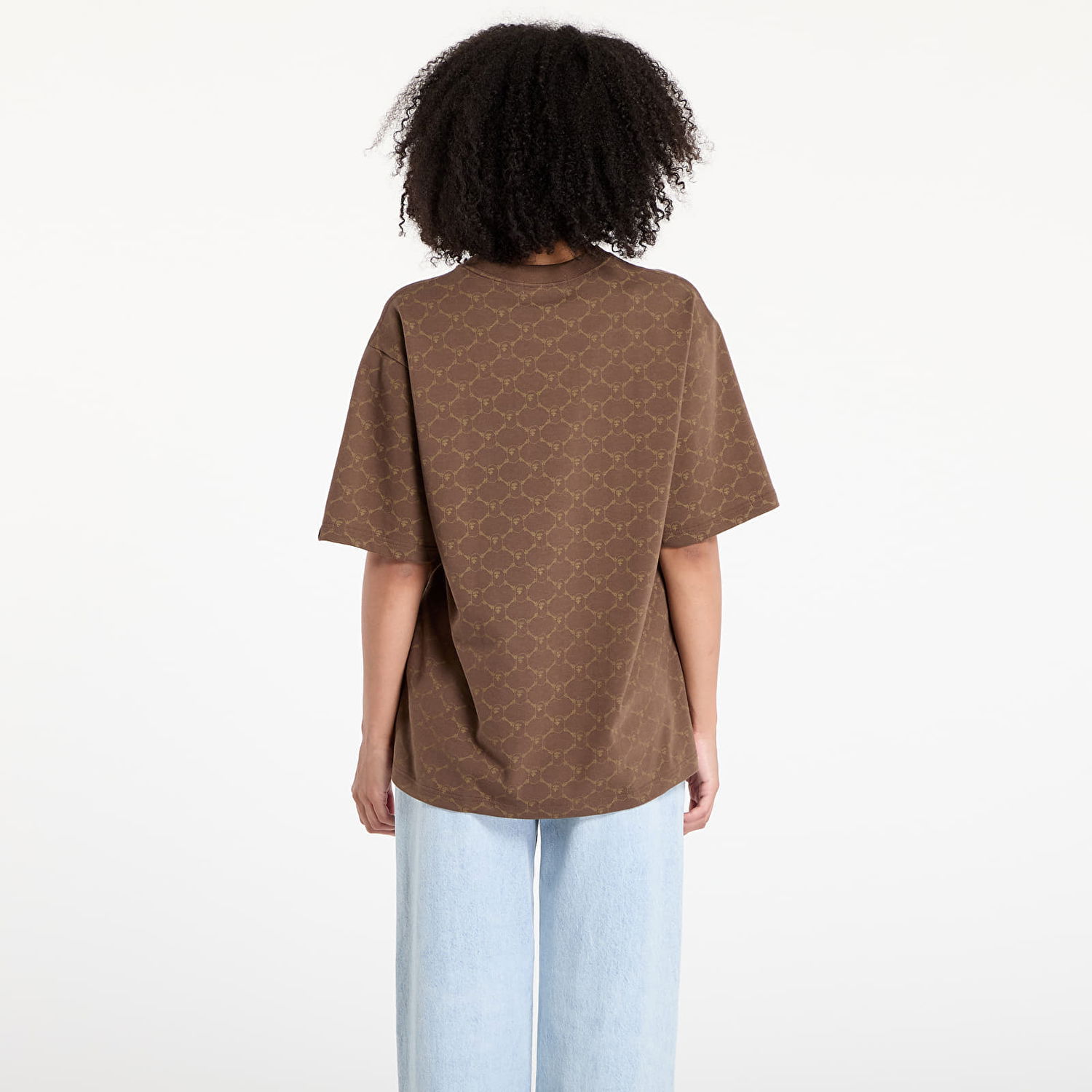 T-shirt BAPE A BATHING APE College Monogram Logo Relaxed Fit Tee Brun | 001CSL301316MBRW, 1