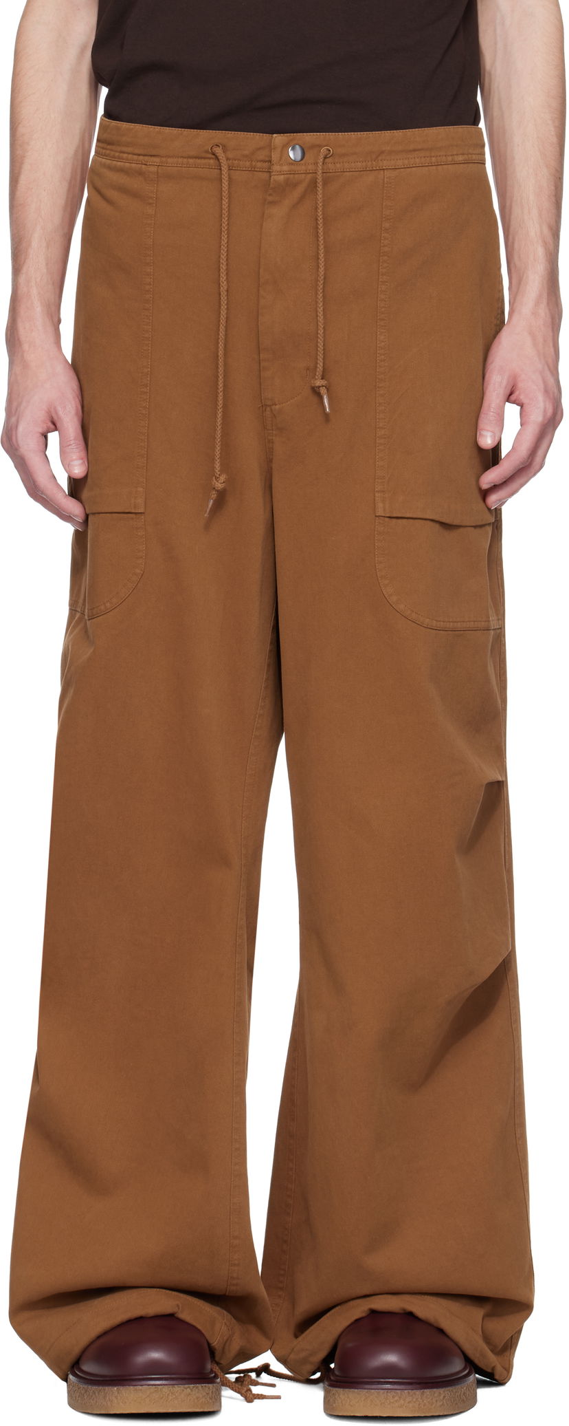 Cargo byxor Entire Studios Entire Studios Barren Cargo Trousers Brun | ESU-S25-3021-CO